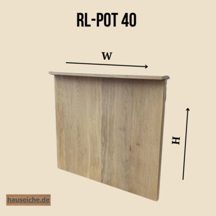 Tischbeine aus Massiveiche - RL-pot-40 - 74 cm hoch